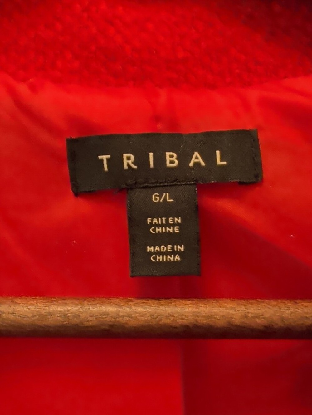 Tribal Bright Red Button-Front Jacket - Picture 2 of 5